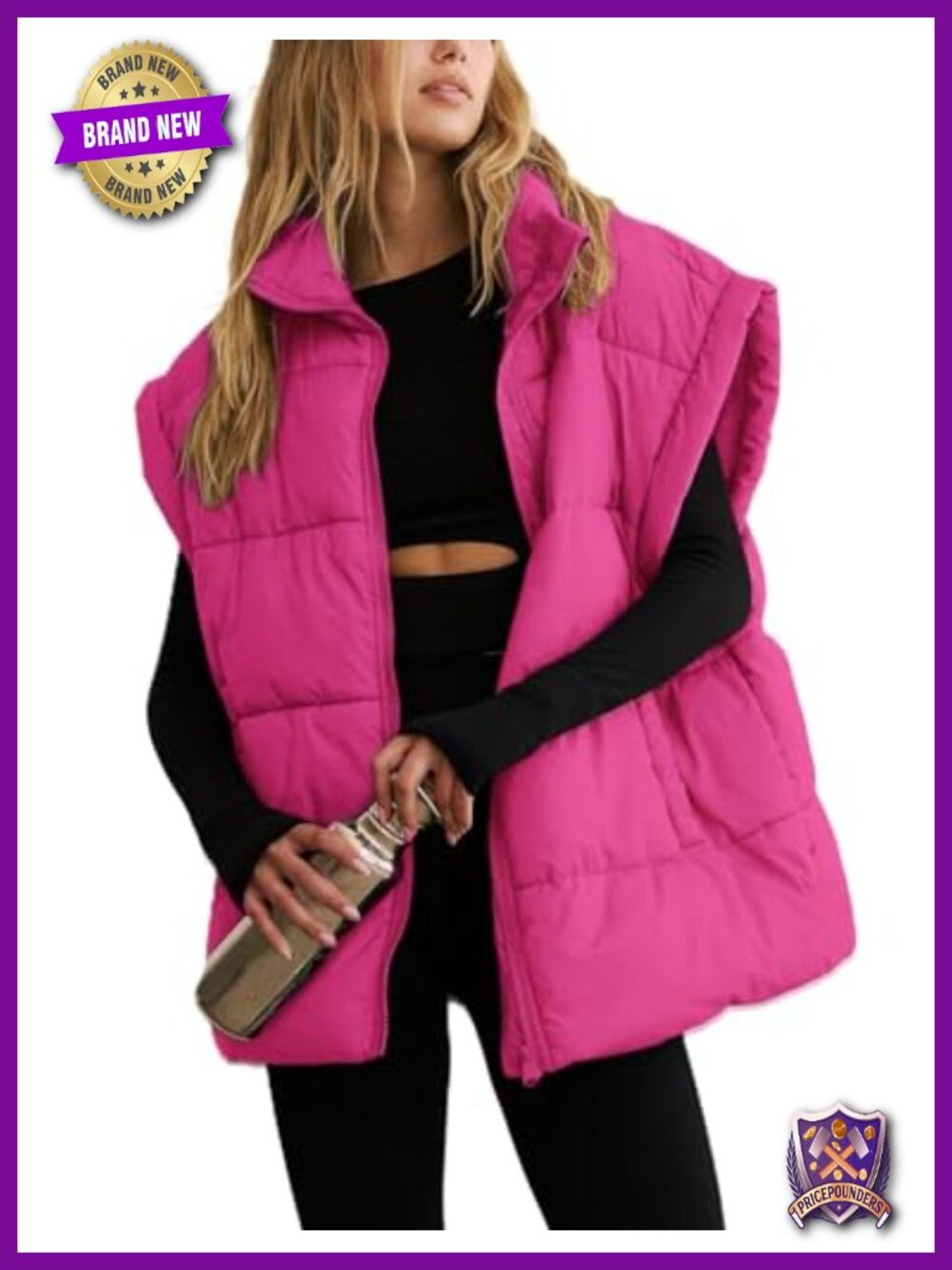 Women's Quilted Puffer Vest Sleeveless Lightweight Winter Outerwear